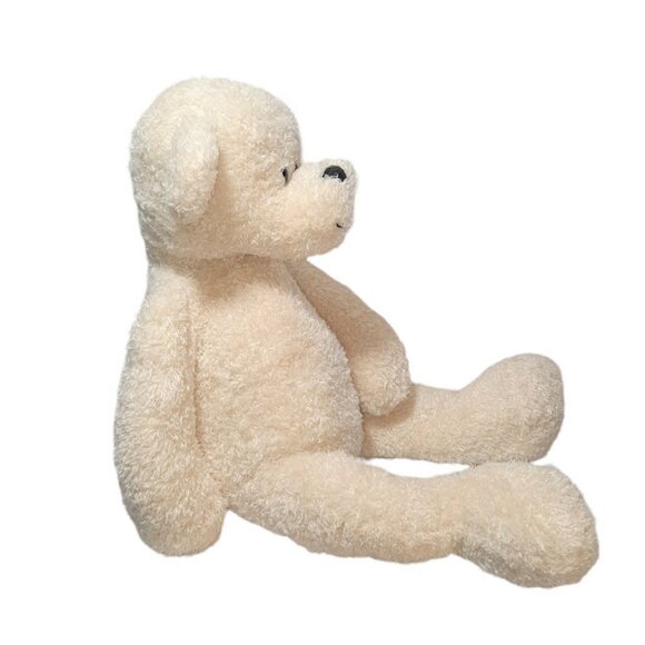 2005 Animal Adventure Cream Bear Plush BeanBag Stuffed Toy 18" - Picture 5 of 7